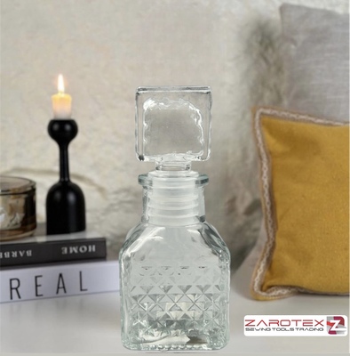 ‎زجاجة عطر فارغه مع غطاء كبس